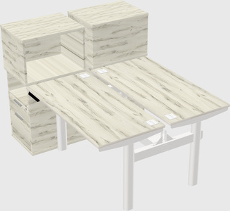 Shared electric desk + cabinet