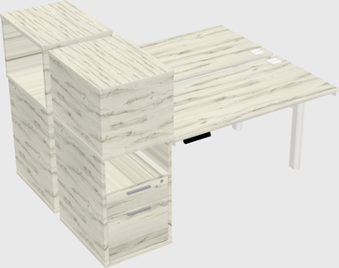 Shared electric desk + cabinet