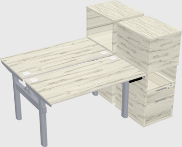 Shared electric desk + cabinet