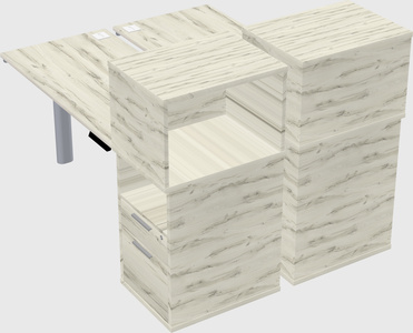 Shared electric desk + cabinet