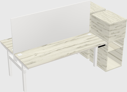 Shared electric desk + cabinet