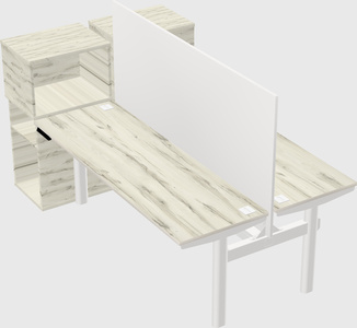 Shared electric desk + cabinet