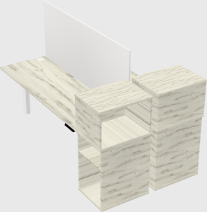 Shared electric desk + cabinet