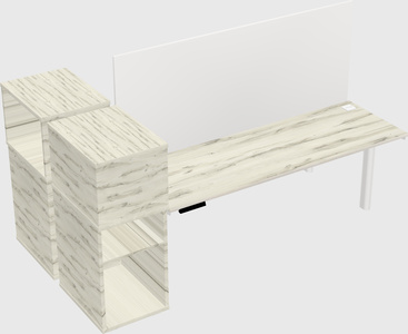 Shared electric desk + cabinet