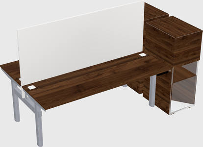 Shared electric desk + cabinet