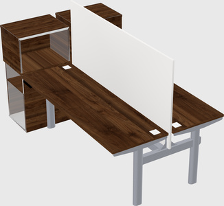 Shared electric desk + cabinet