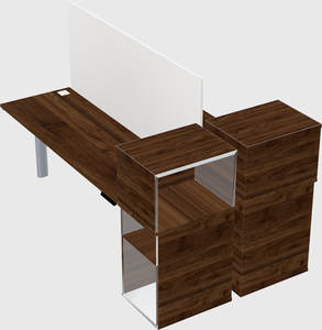 Shared electric desk + cabinet