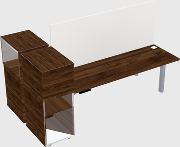 Shared electric desk + cabinet