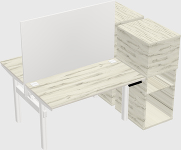 Shared electric desk + cabinet
