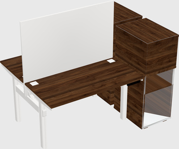 Shared electric desk + cabinet