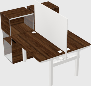 Shared electric desk + cabinet