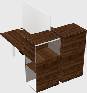 Shared electric desk + cabinet