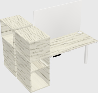 Shared electric desk + cabinet