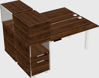 Shared electric desk + cabinet