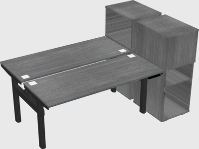 Shared electric desk + cabinet