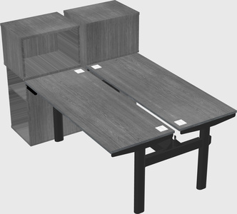 Shared electric desk + cabinet