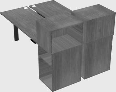 Shared electric desk + cabinet
