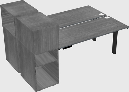 Shared electric desk + cabinet