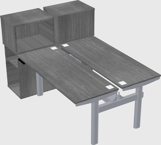 Shared electric desk + cabinet