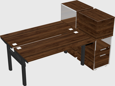 Shared electric desk + cabinet