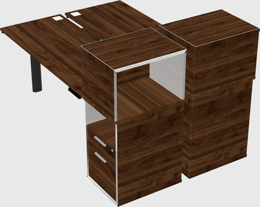 Shared electric desk + cabinet