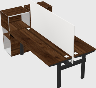 Shared electric desk + cabinet