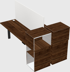 Shared electric desk + cabinet