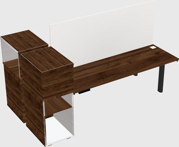Shared electric desk + cabinet