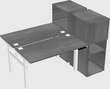 Shared electric desk + cabinet