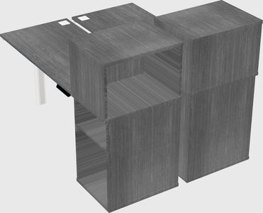 Shared electric desk + cabinet