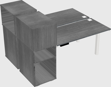 Shared electric desk + cabinet