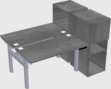 Shared electric desk + cabinet