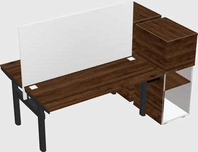 Shared electric desk + cabinet