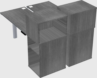 Shared electric desk + cabinet