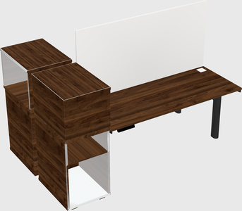 Shared electric desk + cabinet