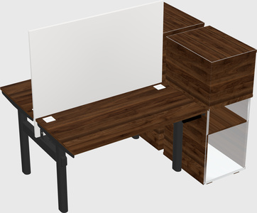 Shared electric desk + cabinet