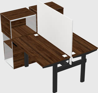 Shared electric desk + cabinet