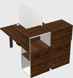Shared electric desk + cabinet