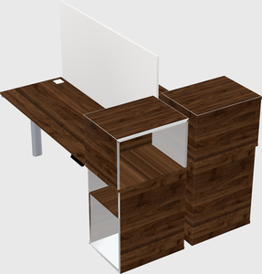 Shared electric desk + cabinet