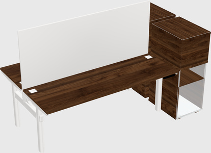 Shared electric desk + cabinet