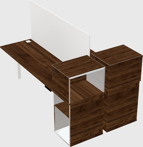 Shared electric desk + cabinet