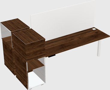 Shared electric desk + cabinet