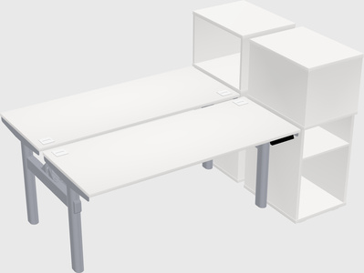 Shared electric desk + cabinet