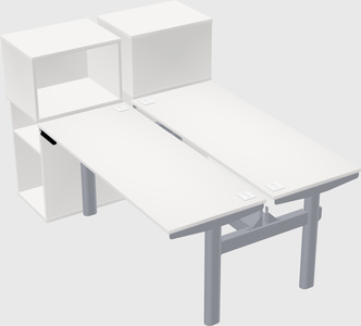 Shared electric desk + cabinet
