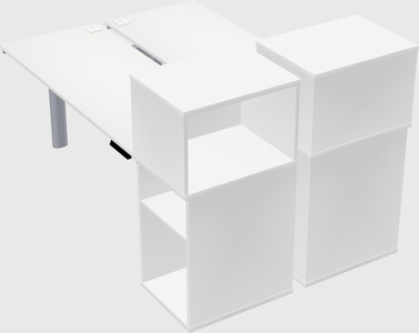 Shared electric desk + cabinet