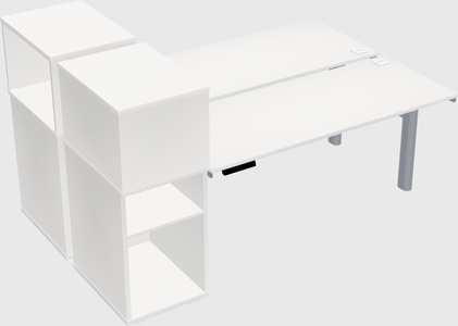 Shared electric desk + cabinet