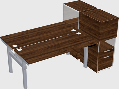 Shared electric desk + cabinet
