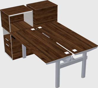 Shared electric desk + cabinet