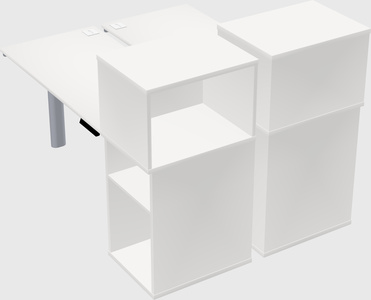 Shared electric desk + cabinet