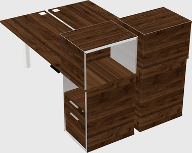 Shared electric desk + cabinet